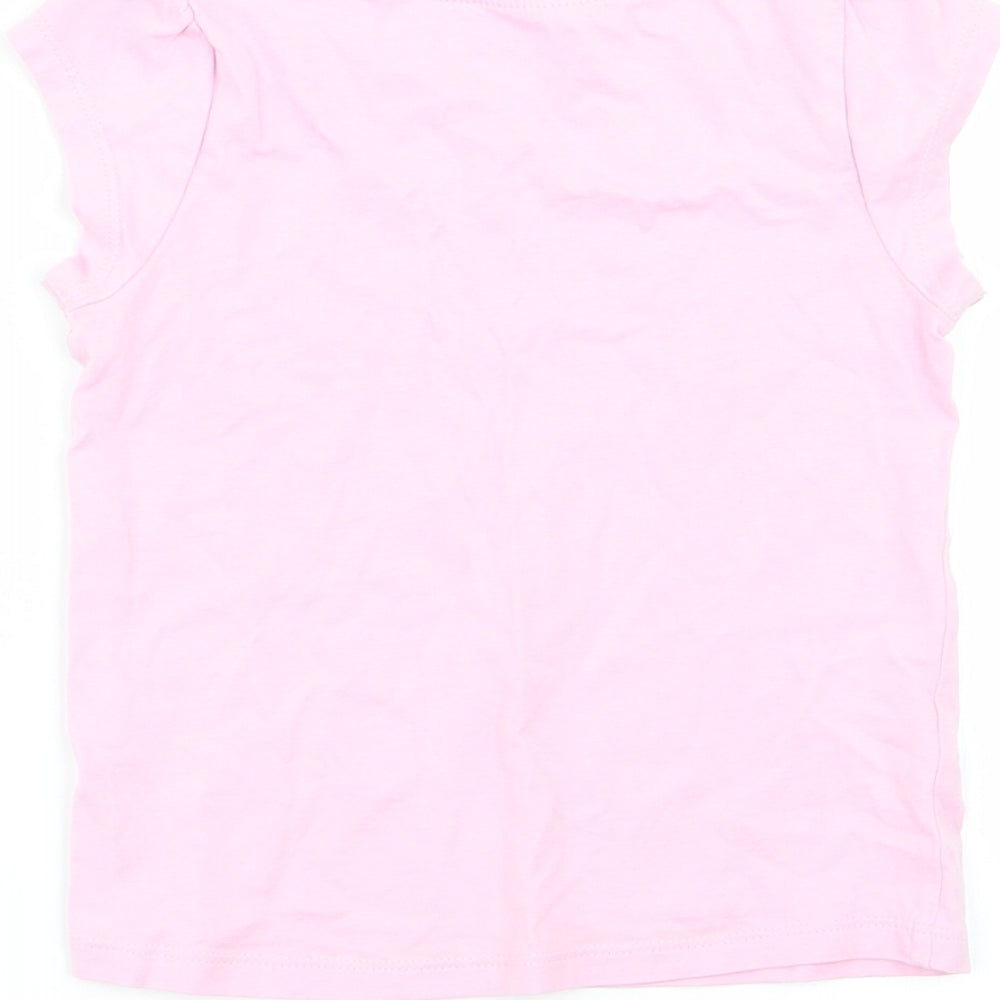 Asda George Girls Pink   Basic T-Shirt Size 3-4 Years