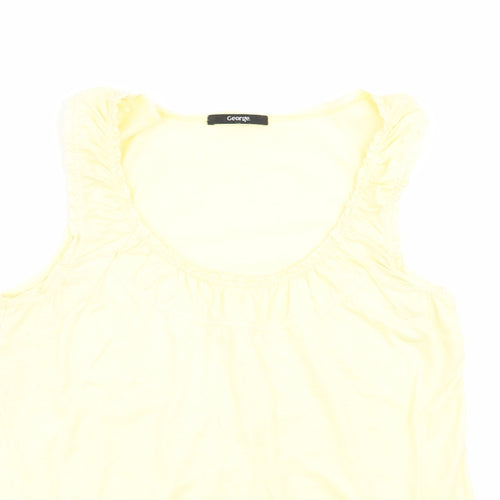 Asda George Womens Yellow   Basic Tank Size 14