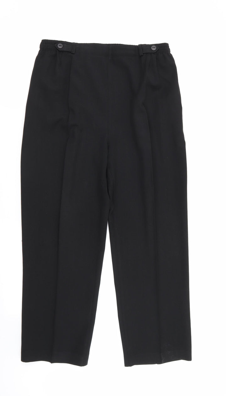 BHS Womens Black Trousers Size 12 L26 in