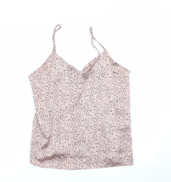 F&F Womens Pink Animal Print  Top Pyjama Top Size 8