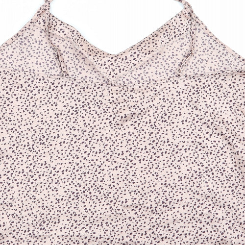 F&F Womens Pink Animal Print  Top Pyjama Top Size 8