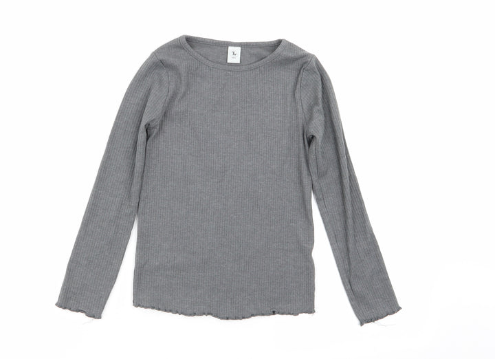 TU Girls Grey   Basic T-Shirt Size 6 Years