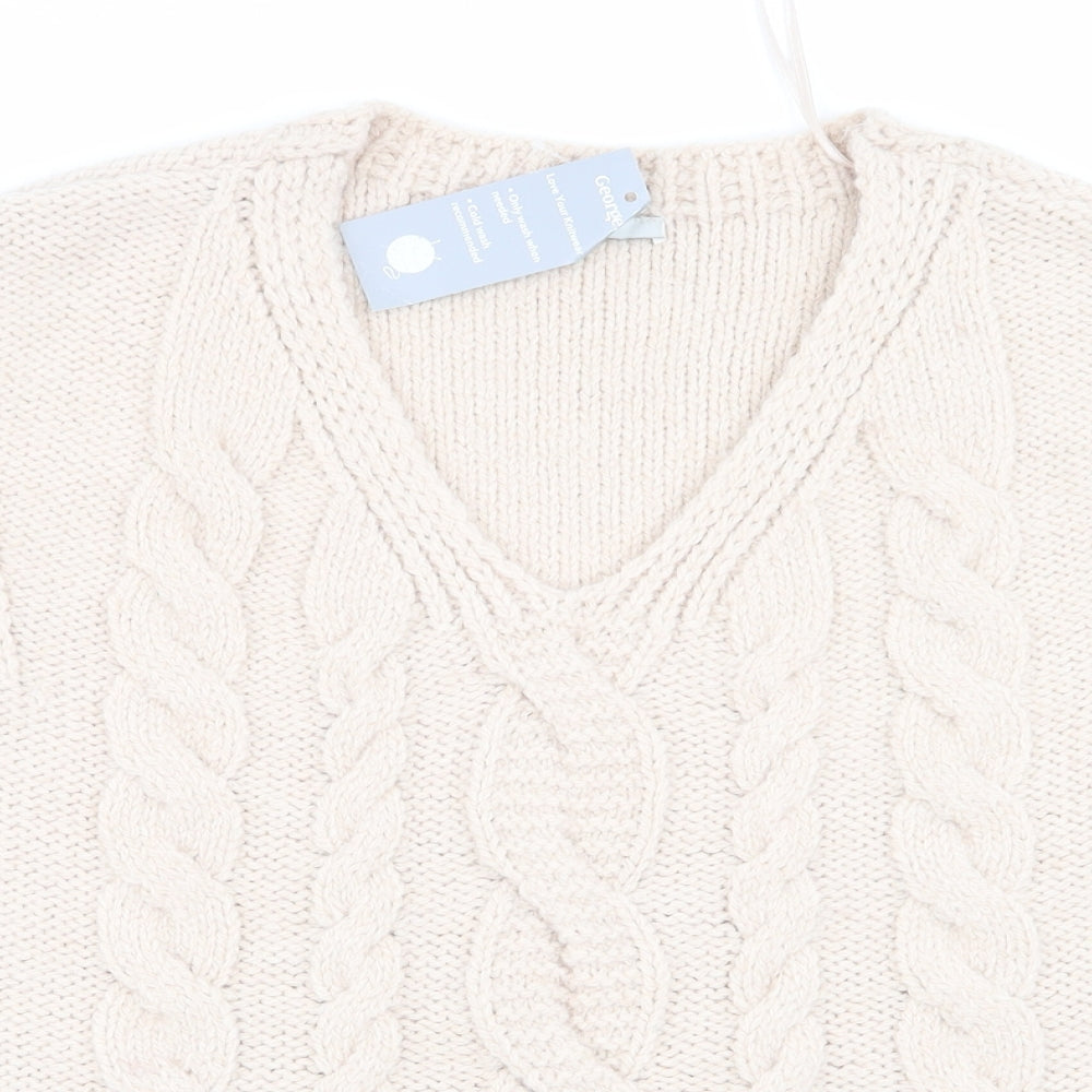 Asda George Womens Beige   Pullover Jumper Size M