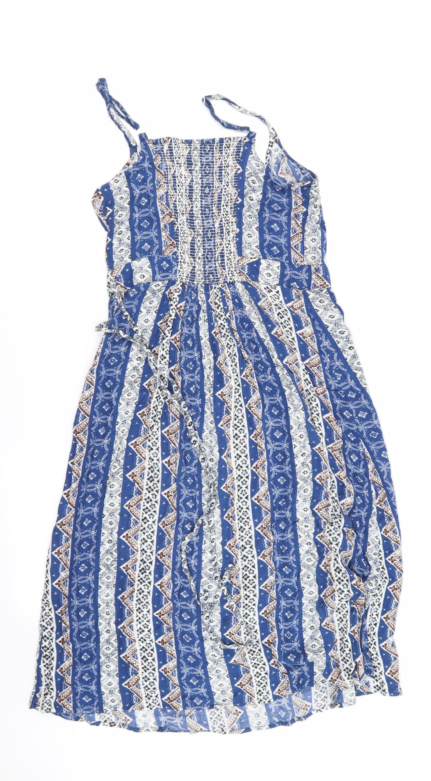 Fat Face Womens Multicoloured Geometric  Fit & Flare  Size 8