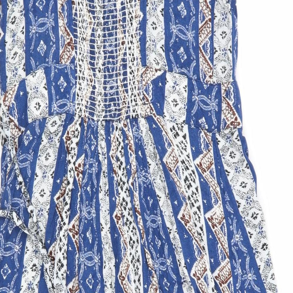 Fat Face Womens Multicoloured Geometric  Fit & Flare  Size 8