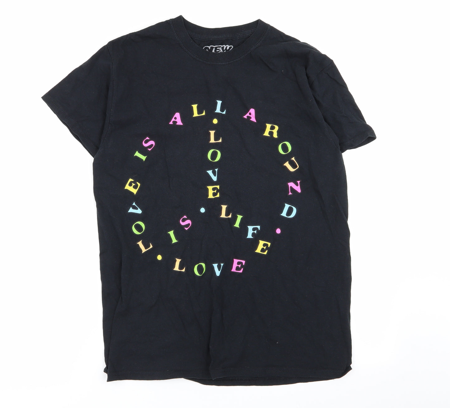 New Love Club Womens Black   Basic T-Shirt Size S