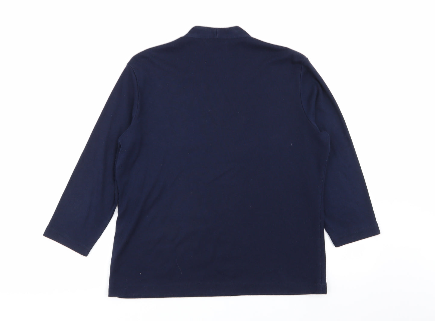 viz a viz Womens Blue   Basic T-Shirt Size 14