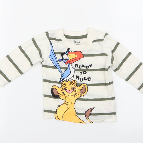 Primark Boys Multicoloured Striped  Basic T-Shirt Size 3-6 Months