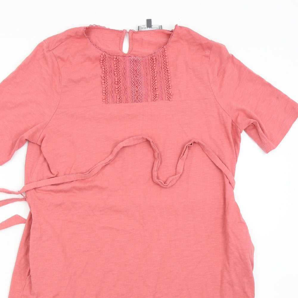 Laura Ashley Womens Pink   T-Shirt Dress  Size 14
