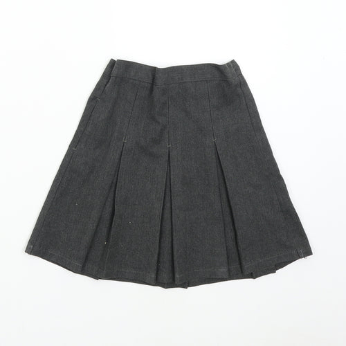M&S Girls Grey   Pleated Skirt Size 5-6 Years