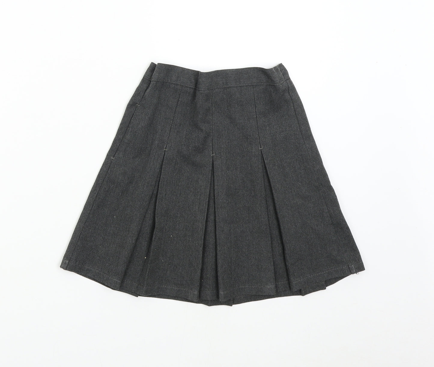M&S Girls Grey   Pleated Skirt Size 5-6 Years