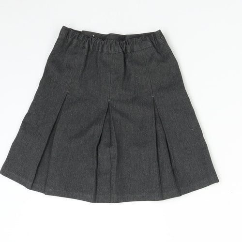 M&S Girls Grey   Pleated Skirt Size 5-6 Years