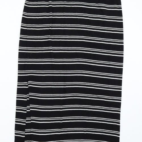 Primark Womens Black Striped  Maxi Skirt Size 12