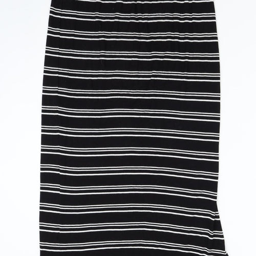 Primark Womens Black Striped  Maxi Skirt Size 12