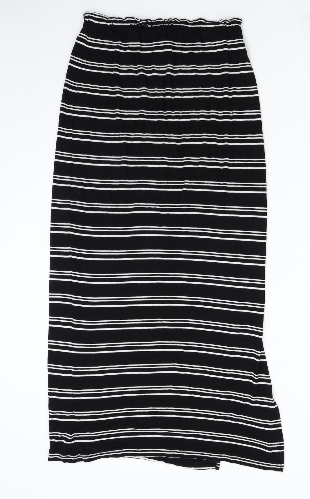 Primark Womens Black Striped  Maxi Skirt Size 12