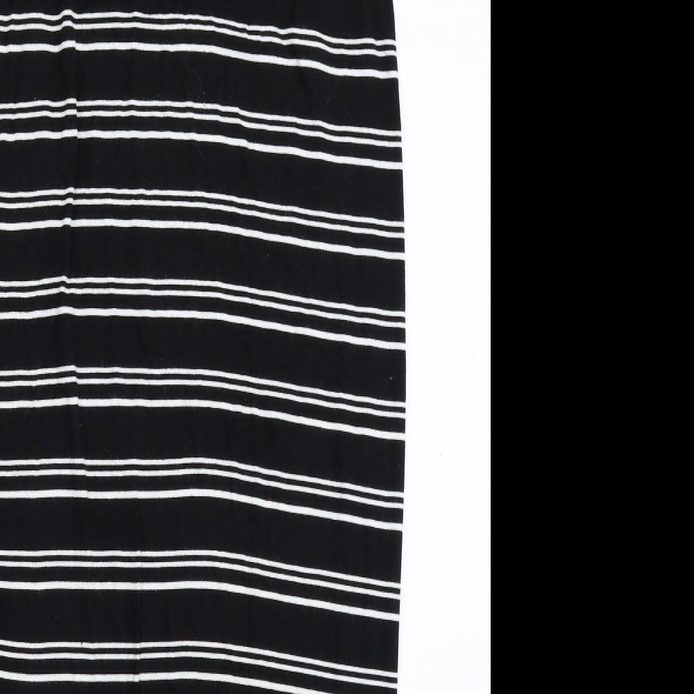 Primark Womens Black Striped  Maxi Skirt Size 12