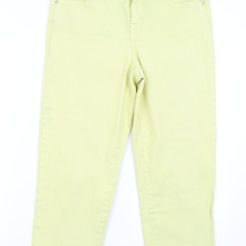 Style&Co Denim Womens Yellow  Denim Capri Jeans Size 10 L21 in