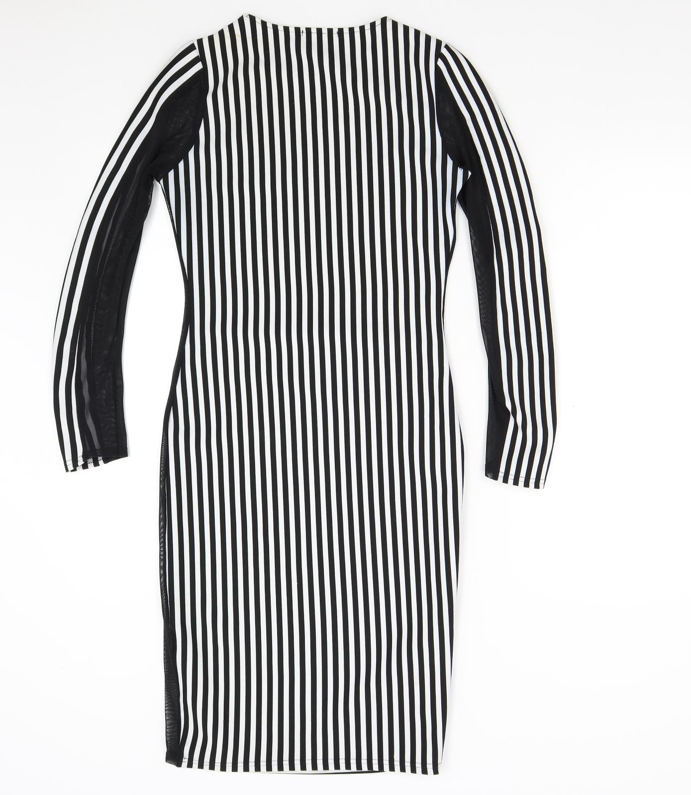 Ribbon Womens Multicoloured Striped  Bodycon  Size 8