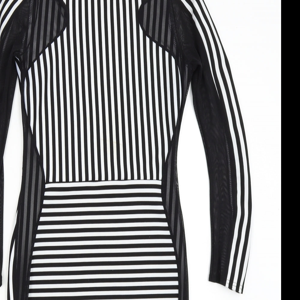 Ribbon Womens Multicoloured Striped  Bodycon  Size 8