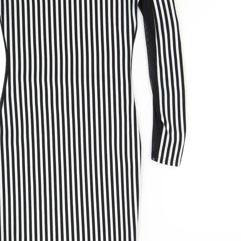 Ribbon Womens Multicoloured Striped  Bodycon  Size 8