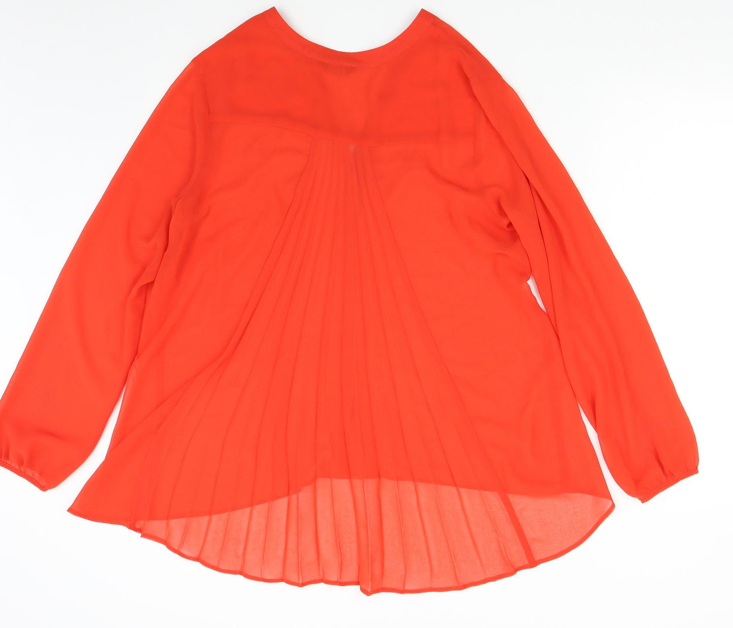 F&F Womens Orange  Chiffon Basic Blouse Size L
