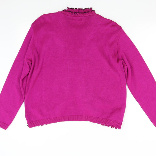 Lizzi Clarke Womens Pink  Knit Pullover Jumper Size L