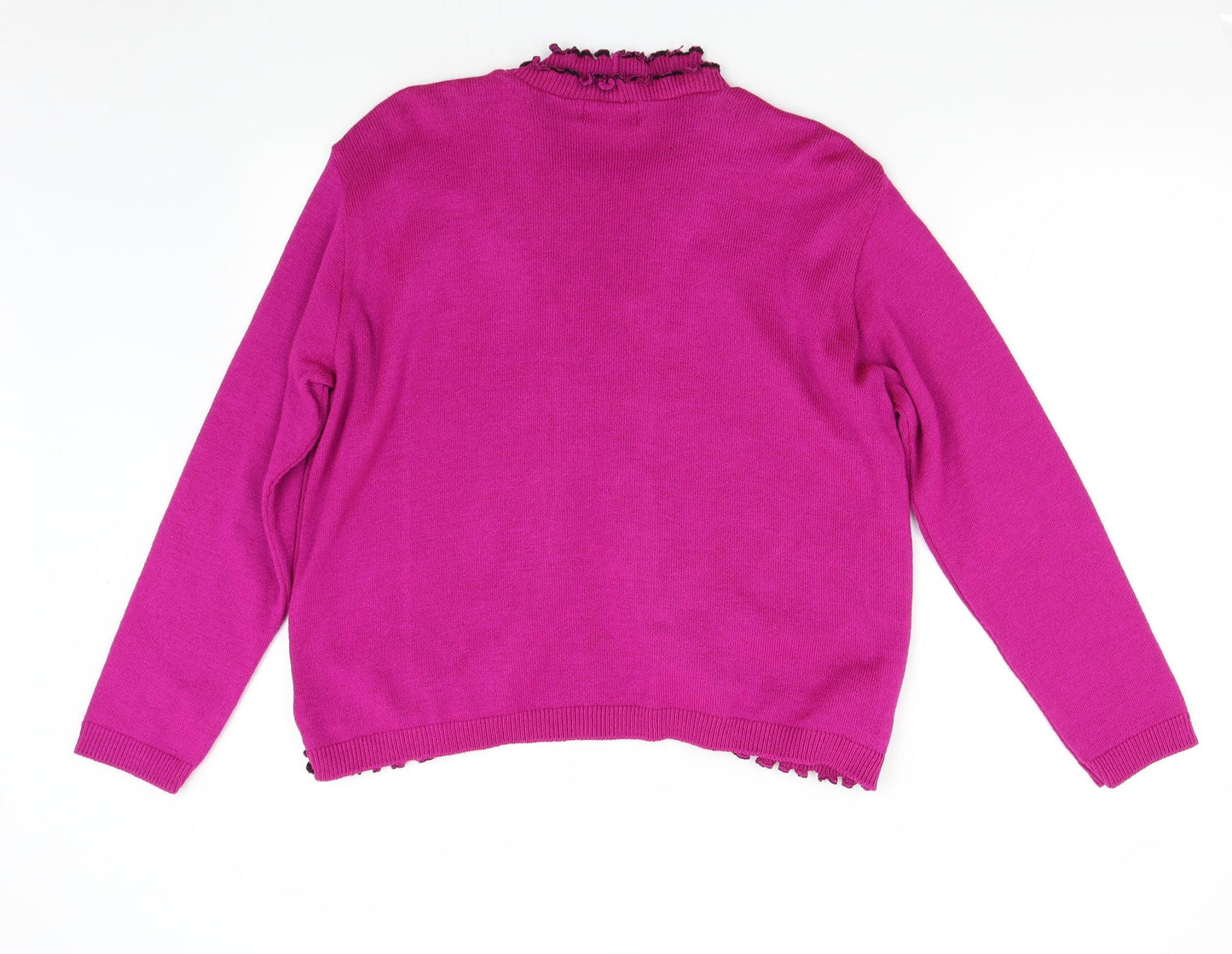 Lizzi Clarke Womens Pink  Knit Pullover Jumper Size L