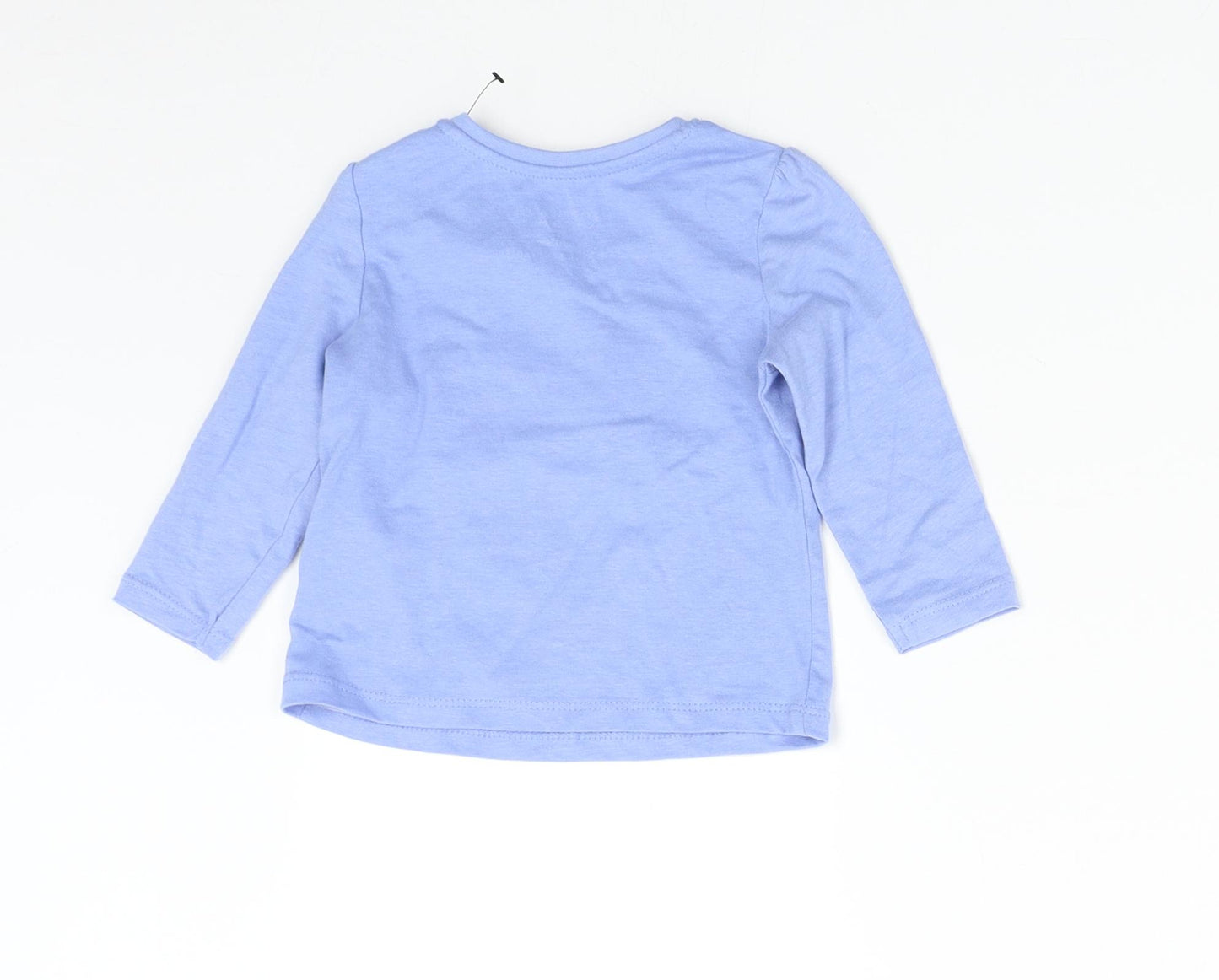 Primark Baby Blue   Basic T-Shirt Size 6-9 Months  - Rainbow
