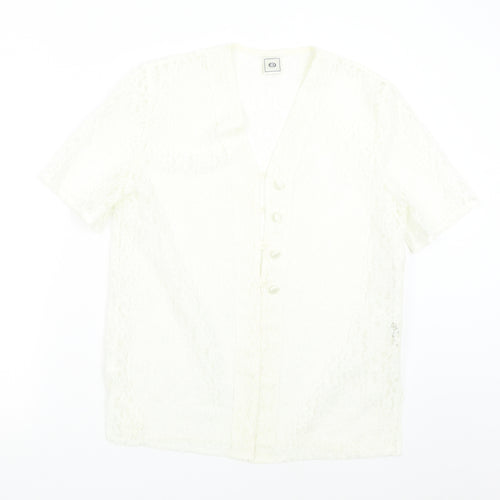 C&A Womens Ivory  Lace Basic Blouse Size 12