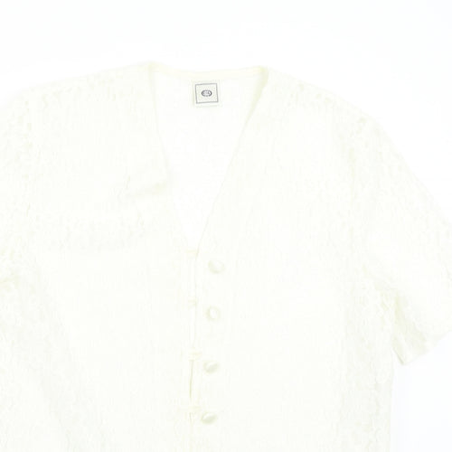 C&A Womens Ivory  Lace Basic Blouse Size 12