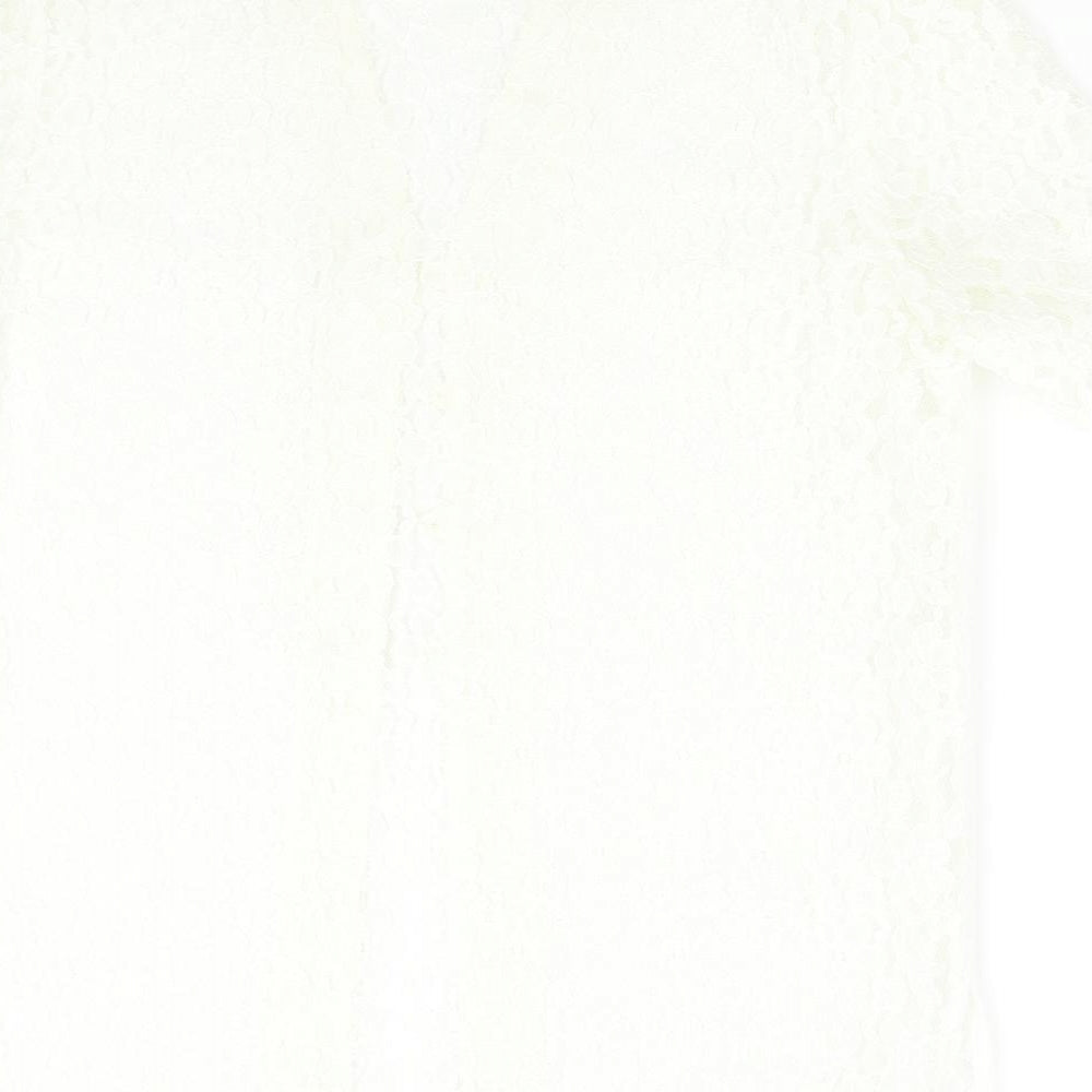 C&A Womens Ivory  Lace Basic Blouse Size 12