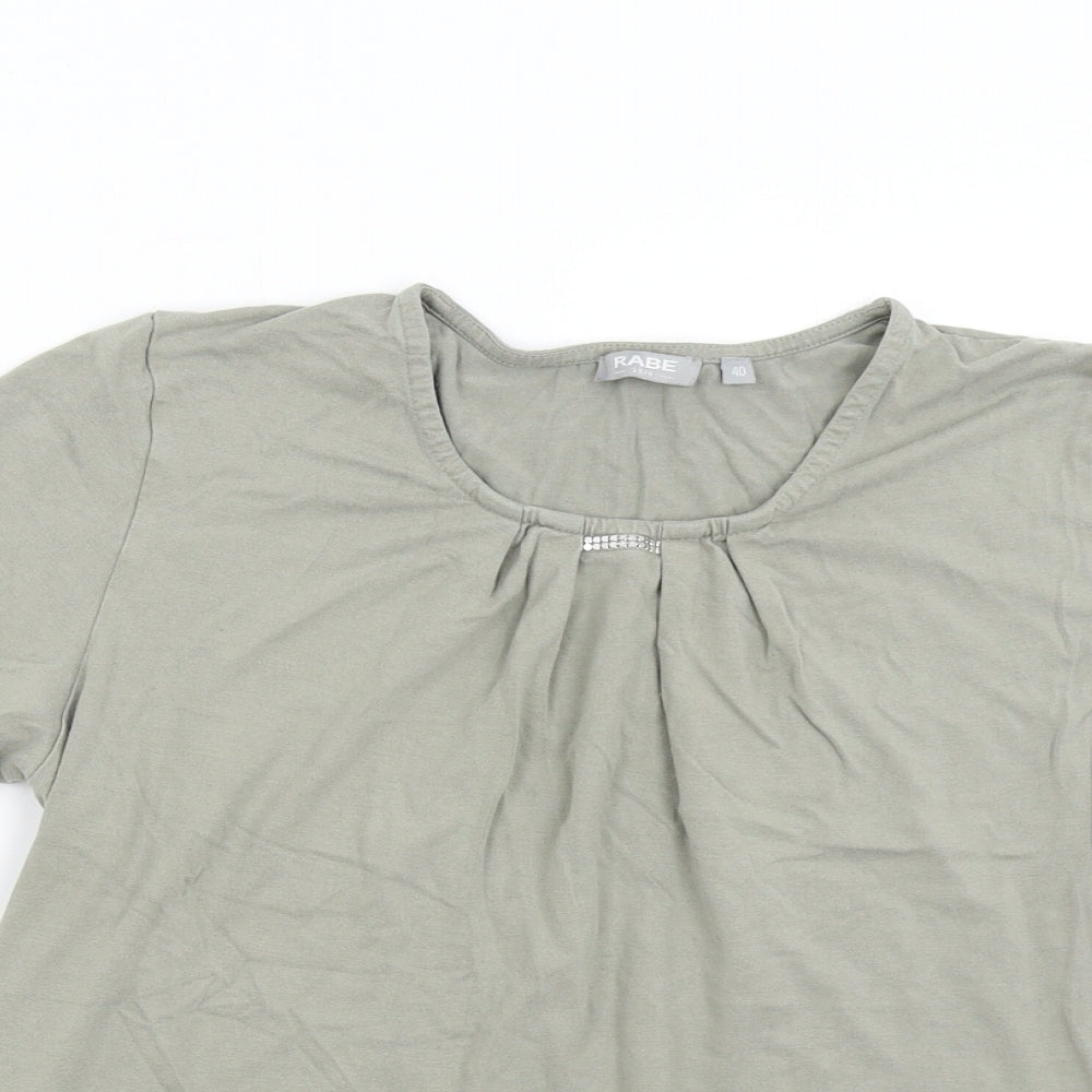 Rabe Womens Green   Basic T-Shirt Size 12