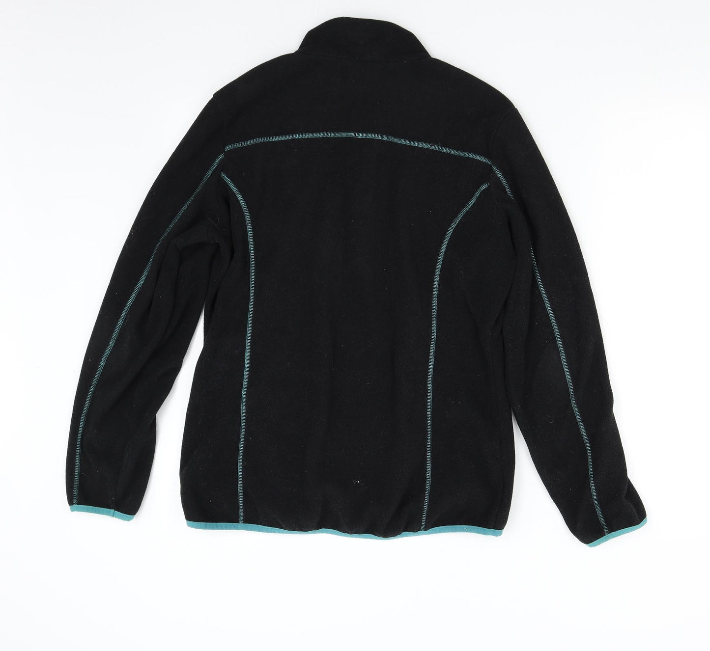 Crane Womens Black  Fleece Henley Jumper Size M