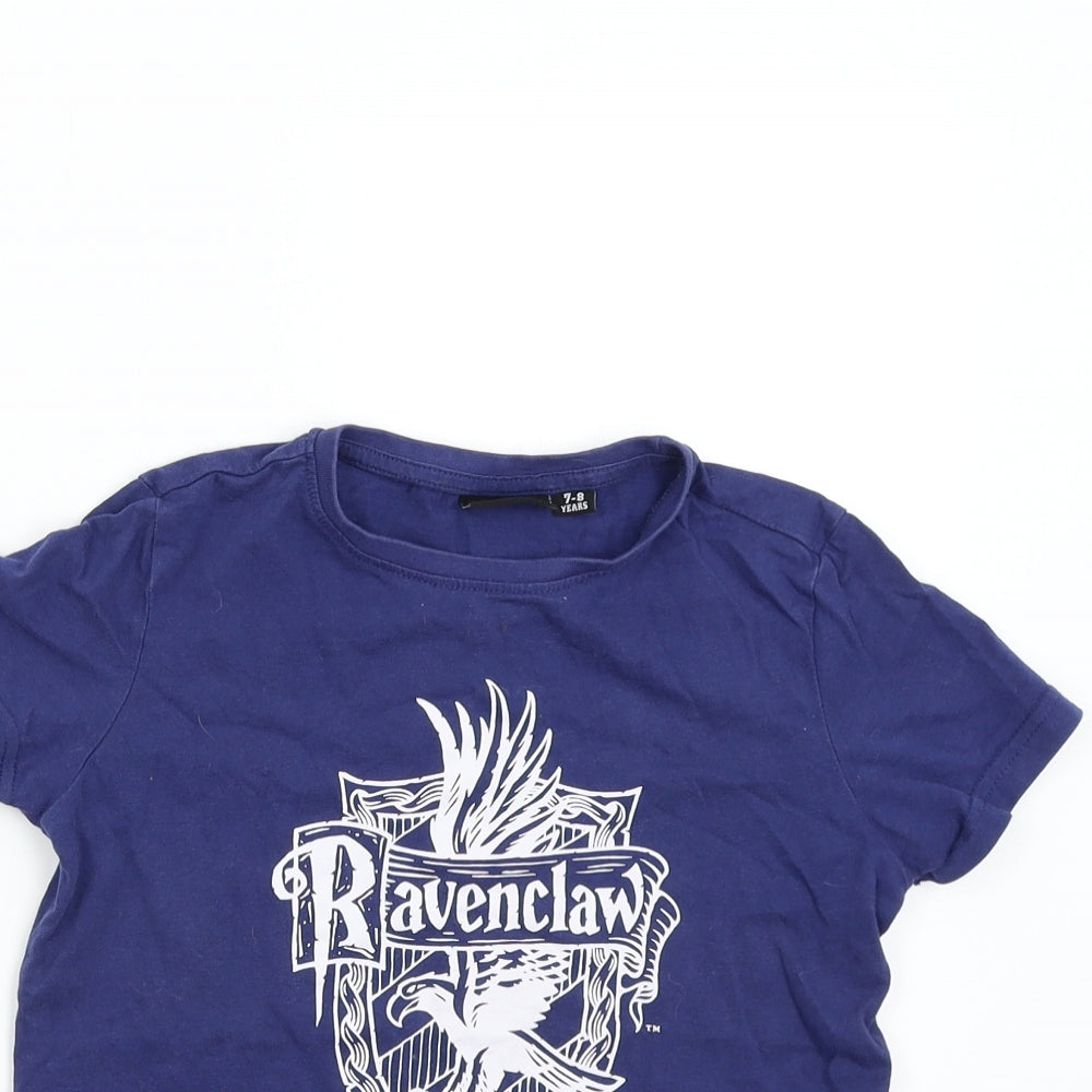 Harry Potter Boys Blue   Basic T-Shirt Size 7-8 Years  - Ravenclaw