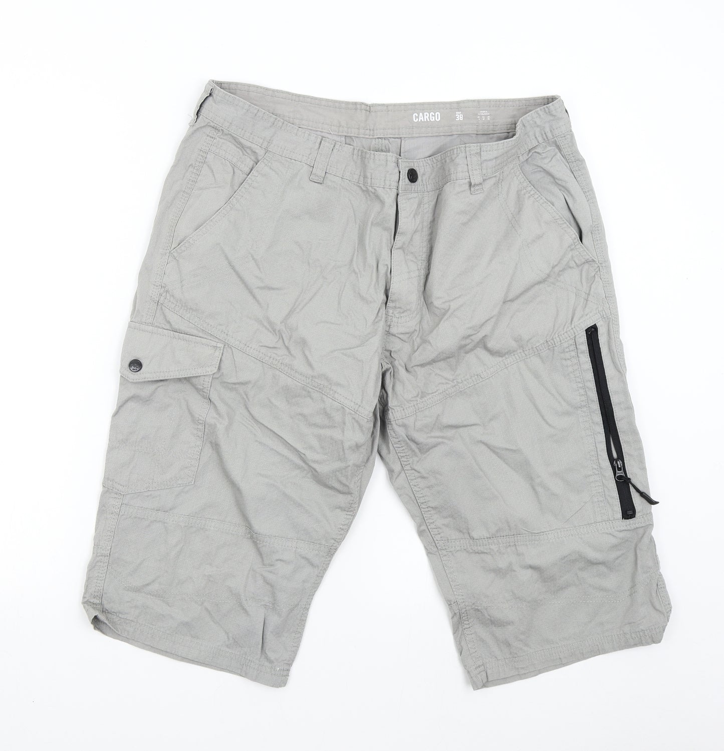 F&F Mens Grey   Cargo Shorts Size 38