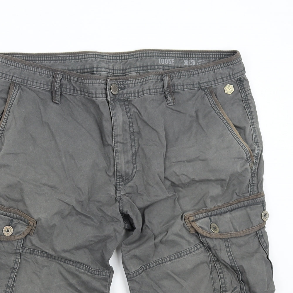 F&F Mens Grey   Cargo Shorts Size 38