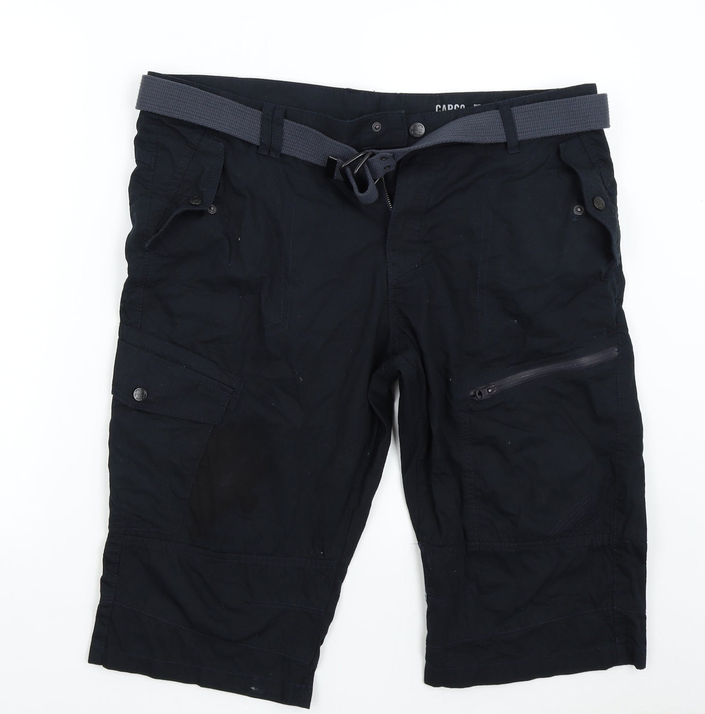F&F Mens Black   Cargo Shorts Size 38