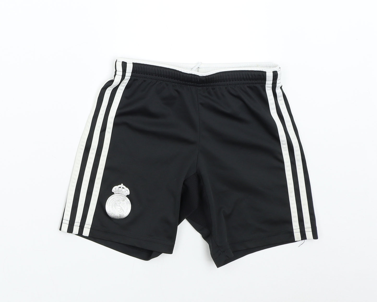 adidas Boys Black   Sweat Shorts Size 7-8 Years - Real Madrid