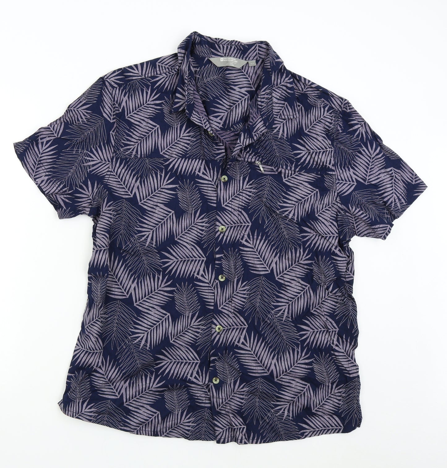 Mountain Warehouse Mens Blue Floral   Button-Up Size XL
