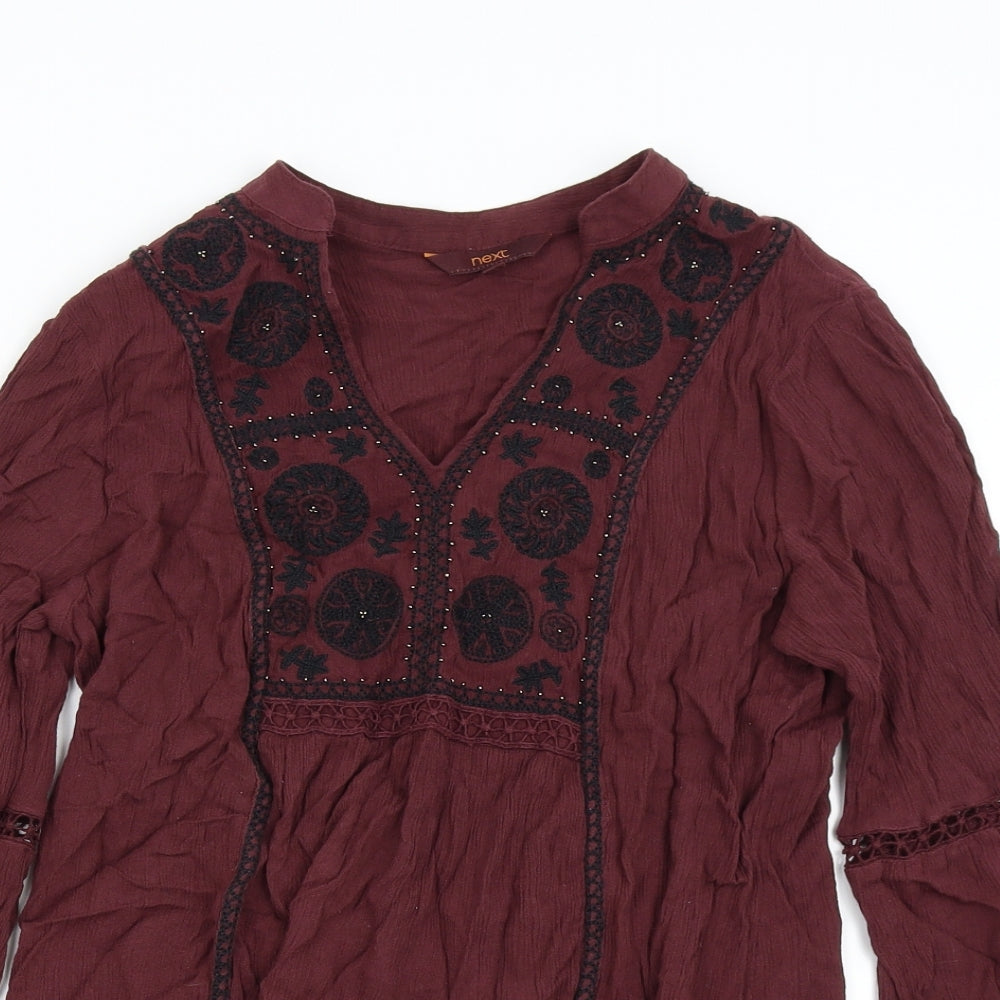NEXT Womens Red   Tunic Blouse Size 12