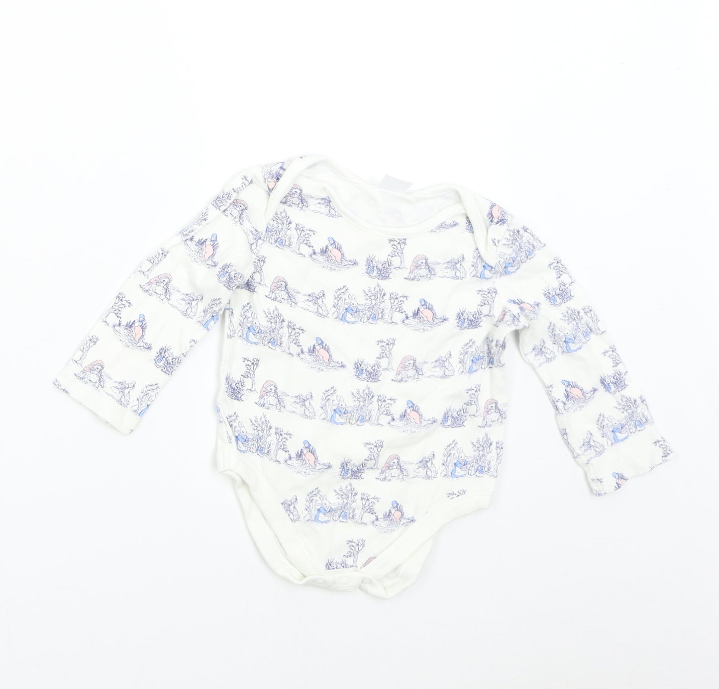 M&Co Baby White   Babygrow One-Piece Size 12-18 Months  - Peter Rabbit