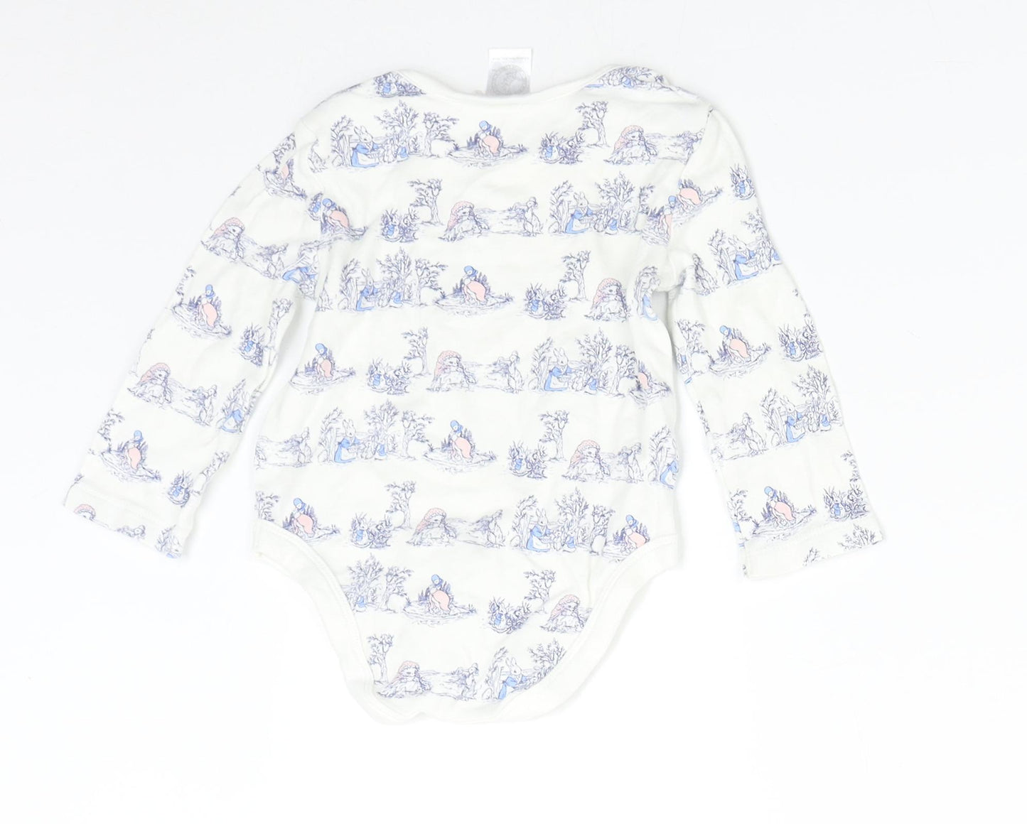 M&Co Baby White   Babygrow One-Piece Size 12-18 Months  - Peter Rabbit