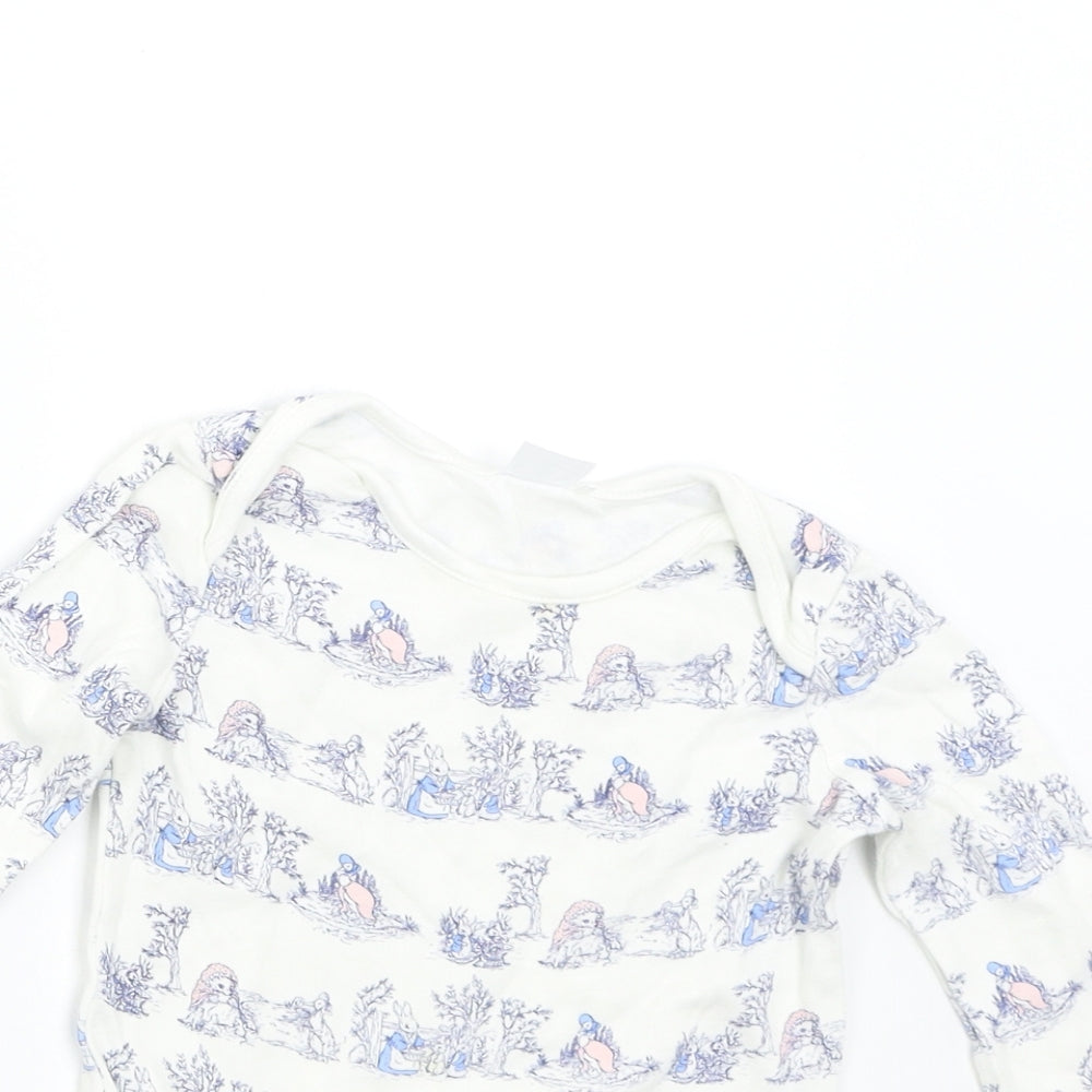 M&Co Baby White   Babygrow One-Piece Size 12-18 Months  - Peter Rabbit