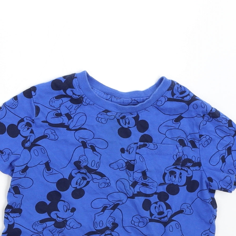 Gap Boys Blue   Basic T-Shirt Size 2 Years  - Mickey Mouse