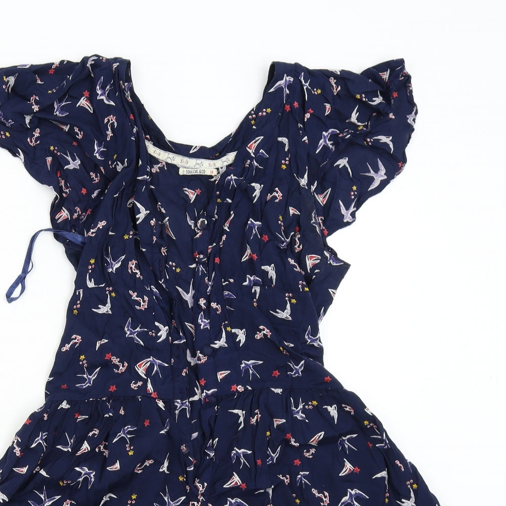 Soul&Cal&Co Womens Blue   Jumpsuit One-Piece Size 10  - Swallows