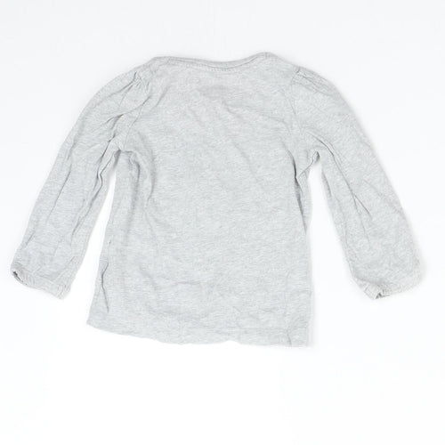 Mothercare Baby Grey Solid   Pyjama Top Size 12-18 Months  - Bunny