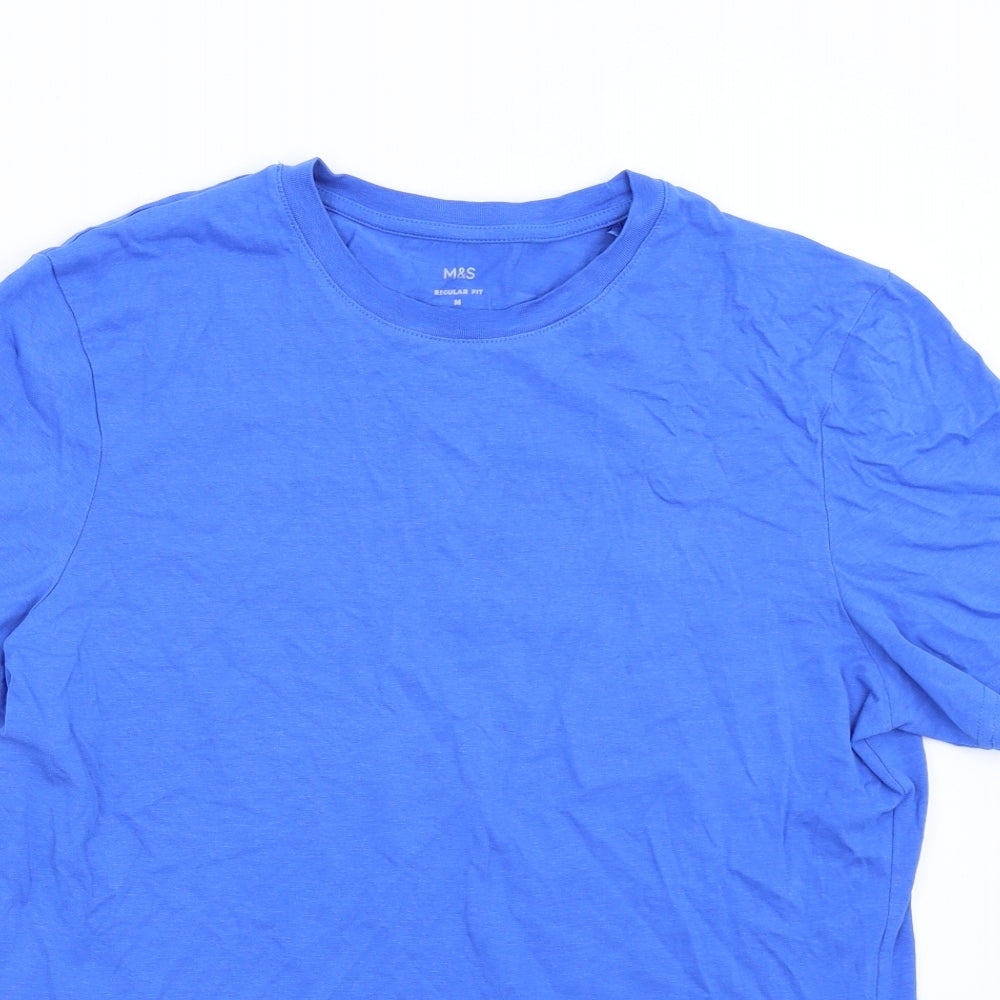 M&S Mens Blue    T-Shirt Size M