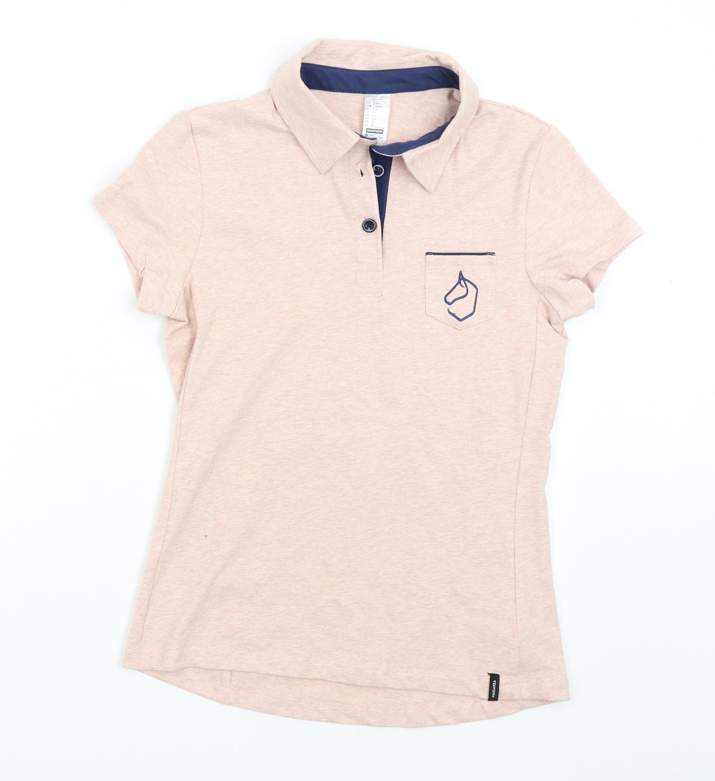 Decthlon Womens Pink   Basic Polo Size 10  - Equestrian