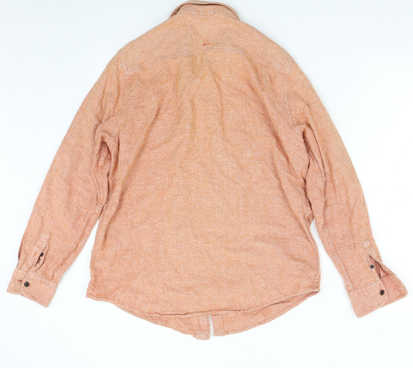 Mantaray Mens Orange    Button-Up Size M