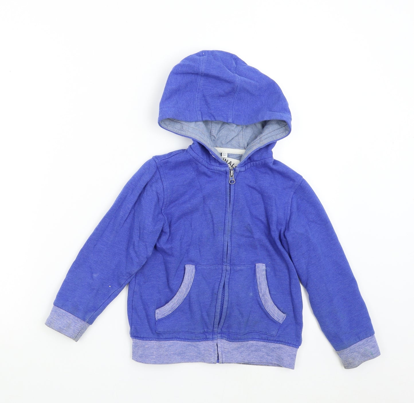 M&S Boys Blue   Full Zip Hoodie Size 4-5 Years